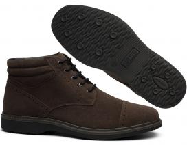 Замшеві чоловічі черевики 42031var130 коричневі